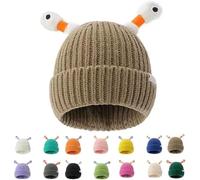 Pelinuar Chapeau tentacule de monstre d'hiver parent-enfant mignon dessin animé mignon petit monstre lumineux bonnet tricoté petit monstre lumineux à LED avec tentacules lumineux rétractables, bonnets