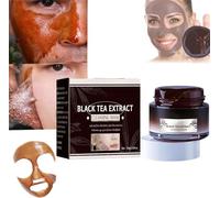 Pelinuar Tazo Lot de 2 masques à décoller au thé noir, masque de thé noir, masque anti-points noirs, éclaircit la peau, nettoyant en profondeur