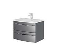 Pelipal Pelipal Série 7045 set de lavabo SET-167-007 gris acier métallisé/gris acier, poignées chromées, 71 cm