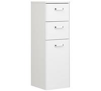 PELIPAL Quickset 359 Highboard, décor bois, blanc brillant, 33,0 x 30,0 x 90 cm