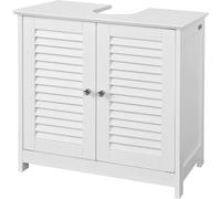 Pelipal Quickset 928 armoire sous lavabo en blanc, largeur 60 cm, armoire sous lavabo sans lavabo avec 2 portes
