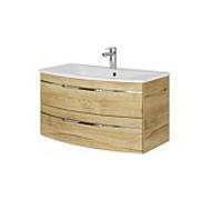 Ensemble lavabo Pelipal Série 7045 SET-167-037 Chêne Halifax pores synchronisés, poignées chromé , 91 cm