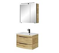 Pelipal série 7045 Meubles set SET-167-017 Chêne Halifax pore synchrone, poignées noires, 71 cm