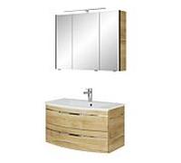 Pelipal série 7045 Meubles set SET-167-061 Chêne Halifax pore synchrone, poignées chromé , 91 cm