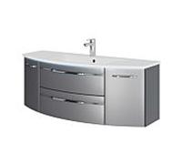 Pelipal Série 7045 set de lavabo SET-167-079 gris acier métallisé / gris acier, poignées chromé , 130 cm