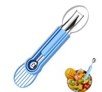 Pelle à 3 en 1 - Coupe-pastèque - Kit d'outils de sculpture de fruits - Outil multifonction pour la cuisine à la maison