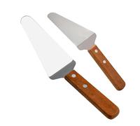 Pelle À À Gâteau - Matériau Polymère Rigide, Composant En Plastique Durable, Manche En Bois | Spatule À En Acier Inoxydable, Triangulaire Pour La Cuisson De Gâteaux À Pizza