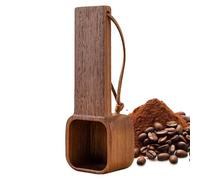 Pelle à café en bois - Cuillère à mesurer en bois naturel - Élégante cuillère à canal en bois naturel - Outil de cuisine multifonction pour ramasser les feuilles de thé, le bicarbonate de soude, les