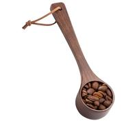 Pelle à café en bois - Cuillère en bois respectueux de l'environnement, cuillère de cuisine en bois dur, outil de mesure et de service précis pour le sol, les haricots, les feuilles de thé, le
