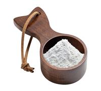 Pelle à café en bois - Pelle à café ergonomique, cuillère à café avec poignée courte | Cuillère pour peser la poudre de café, cordon en cuir Outils pour mesurer la cuillère à café et b