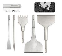 Pelle à carrelage à tige ronde SDS PLUS, marteau électrique, perceuse à percussion murale pour béton, foret à 5 dents pour outil de rainurage de maçonnerie, 5 pièces 3PCS Plus