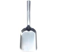 Pelle à Cendres de 15, 4 Pouces de Long en Acier Inoxydable, Pelle à Charbon Plate Robuste avec Long Manche, pour Barbecue, Jardinage, cheminée, cheminée