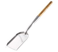 Pelle à cendres de 73,7 cm de long, pelle à charbon de bois pour cheminée, poêle à poussière, pelle de four avec poignée en bois amovible, poêle à charbon en acier pour foyer extérieur pour bois