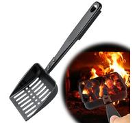 Pelle à cendres métalliques creusées - tamis à charbon de fer pour poêle à bois, outils pour brasier | dispositif pour enlever les cendres pour grilles de barbecue en plein air,