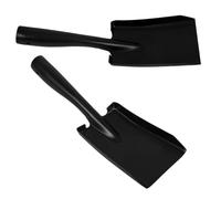 Pelle à Cendres Noir 2 Pièces pour Cheminée, Acier au Manganèse | Large Surface de Pelle, Efficacité Améliorée, Résistante à Flexion, pour Plage et Charbon