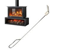 Pelle à charbon | Crochet de nettoyage robuste pour travaux lourds, outils et accessoires pour barbecue et barbecue | Pour foyer, four à pizza, chambre de fumée, jardin, barbecue