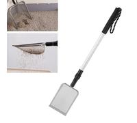 Pelle à crottes de poulet, réglable, pelle à litière pour chats en acier inoxydable, métal, long manche, litière pour chats à domicile