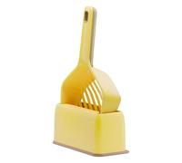 Pelle à crottes profondes - 26,4 x 12,5 cm en ABS large bac à litière tamis outil à long manche | Parfait pour la chambre à coucher, le salon, le balcon, la maison, l'appartement, le dortoir, le netto