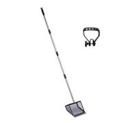 Pelle à déchets de volaille réglable en 3 sections avec trous de filtre Construction en acier inoxydable pour nettoyage de ferme Pelle à fumier de bétail