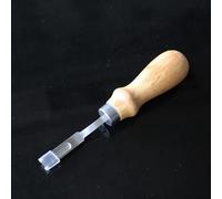 Pelle À Découper Le Cuir Fait À La Main, Côté Français, Bord Oblique, Bricolage, Outils De Sculpture Du Cuir, Couteau Fin À Bouche Large