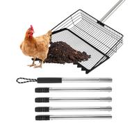 Pelle à Fientes de Poulet, Pelle Litiere Chat Metal Pelle à Main Réglable pour Le Nettoyage Outils de Nettoyage de Poulet, pour Séparer Les Déjections et Les Débris du Sable de Poules (B)