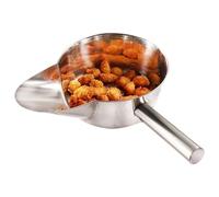 Pelle à frire en acier inoxydable - Cuillère à bec de canard - Pelle à pâte à popcorn - Pelle pour école, cafétéria, buffet, service sportif, stade, restaurant