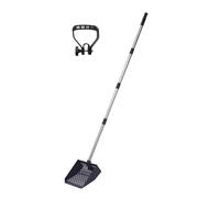 Pelle à fumier réglable en acier inoxydable avec poignée ergonomique et plaque de filtre pour volaille de ferme traditionnelle, grande capacité