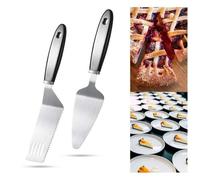Pelle à gâteau - Ensemble de serveurs à tarte - Acier inoxydable - Ergonomique - Dentelée - Pratique