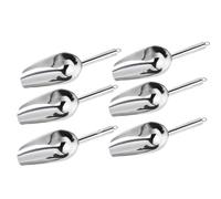 Pelle à glace en acier inoxydable, grattoir grains de café, cuillère, pelles for Buffet Bar, cuillères mesurer les aliments, accessoires cuisine 6 pièces 8 pouces Pour Cuisines, Buffets(8Inches)