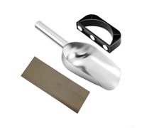 Pelle à glace magnétique avec support pour machine à granulés GE - Pelle en acier inoxydable pour cuisine et bar - 22 cm