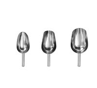 Pelle à glace multifonctionnelle en acier inoxydable, 1/3 pièces, cuillères mesurer for aliments, grains de café pour bar, fête, buffet, cuisine(Mixed Size)