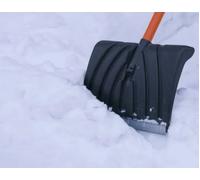 Pelle à grain/à neige PVC noir 480mm avec manche 900mm et languette aluminium - 17700