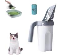 Pelle à litière intégrée pour Chat, Deux-en-Un, Grande capacité, Portable et sans Contact, pour Une élimination Rapide et des promenades à la Maison