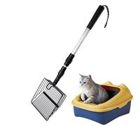 Pelle à litière pour chat - 106 x 14 cm - Pelle à déjections canines pour chat - Pelle extensible pour tamiser les déjections canines - Réglable - En fine - Pour grandes touffes de familles de