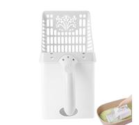 Pelle à litière pour chat avec support, cuillère à litière portable de grande capacité - Accessoire polyvalent pour animaux de compagnie pour petits animaux, chatons, chiens, lapins, appartement