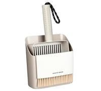 Pelle à litière pour Chat avec Support Ensemble de Pelle à litière en Acier Inoxydable avec Chariot et Mini Balai pour tamiser Facilement Les Accessoires de boîte Nettoyage