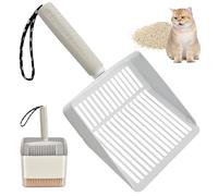 Pelle à Litière pour Chat avec Support, Pelle Litiere Chat en Métal Robuste avec Poignée Ergonomique, Tamis Large Et Profond pour Un Nettoyage Rapide Et Hygiénique, Durable et Pratique pour Maison