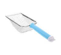 Pelle à Litière pour Chat en Acier Inoxydable, Tamis Rapide, Blanche | Maille 4, 3x4, 3mm, Manche Intégré, Grosse Surface de Ramassage