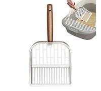 Pelle à litière pour chat - Pelle à déjections canines avec poignée en bois, nettoyeur de tamis en métal, toilettage pour chatons adultes, dortoir intérieur ou extérieur, outil domestique