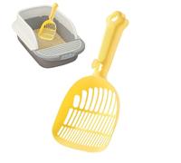 Pelle à litière pour chat, pelle à litière à long manche, outil de tamisage ergonomique, accessoire de nettoyage pour ramasser les déchets de chaton à la maison et appartement, 13,5 x 28 x 7 cm