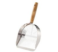 Pelle à litière pour chat | Pelle à litière pour chat en acier inoxydable, poignée longue ergonomique, outil de tamisage robuste pour l'hygiène intérieure des animaux domestiques
