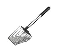 Pelle à Litière pour Chat Pelle à Manche Extensible Crible Anti-adhérent Poignée Confort Spatule Métal Adaptée au Nettoyage des Espaces pour Animaux