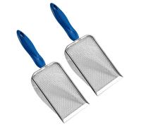 Pelle à litière pour chats - Pelle à tamis fin - Pelle à petit trou - Pelle à saleté - Maille robuste - Tamis de terreau en acier inoxydable