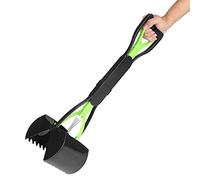 Pelle à Long Manche pour Chien, Compte-Gouttes pour Animaux de Compagnie, Pelle à Caca Portable pour Chien, Collecte des Excréments de Chien ou des Excréments d'animaux, 60 Cm(Vert et Noir)