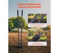 Pelle à main excavateur 146cm - Pelle à terre et bêche perforatrice - Parfait pour le jardinage et la construction
