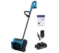 Pelle à neige, 21 V, alimentée par batterie, pelle à neige, débroussailleuse électrique, brosse soufflante avec poignée supplémentaire, 2,0 Ah Li-Ion et chargeur