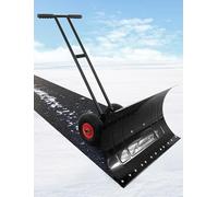 Pelle à Neige à Double poignée et à Roues, Hauteur et Direction de Lame réglables, Poussoir en Acier au Carbone for Neige, céréales, Charbon et Sable(100x43cm/39x17in)