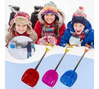 Pelle à neige à manche court pour enfant - Pelle à creuser amovible avec poignée en D, poignée robuste en acier inoxydable, outil portable pour creuser le sable et la neige pour les activités de plein