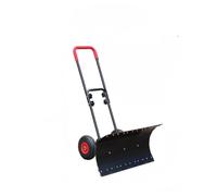 Pelle à neige à roulettes robuste, 100 cm de large, design à double poignée, lame rotative réglable avec dents brise-glace, pneus pneumatiques, cadre en acier pliable