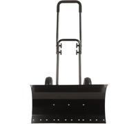 Pelle à neige avec hauteur réglable, 73,7 cm en acier et fer à repasser, design angulaire, roues roulantes pour un déneigement facile